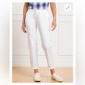 NWT- Talbots White Relaxed Chino Pants